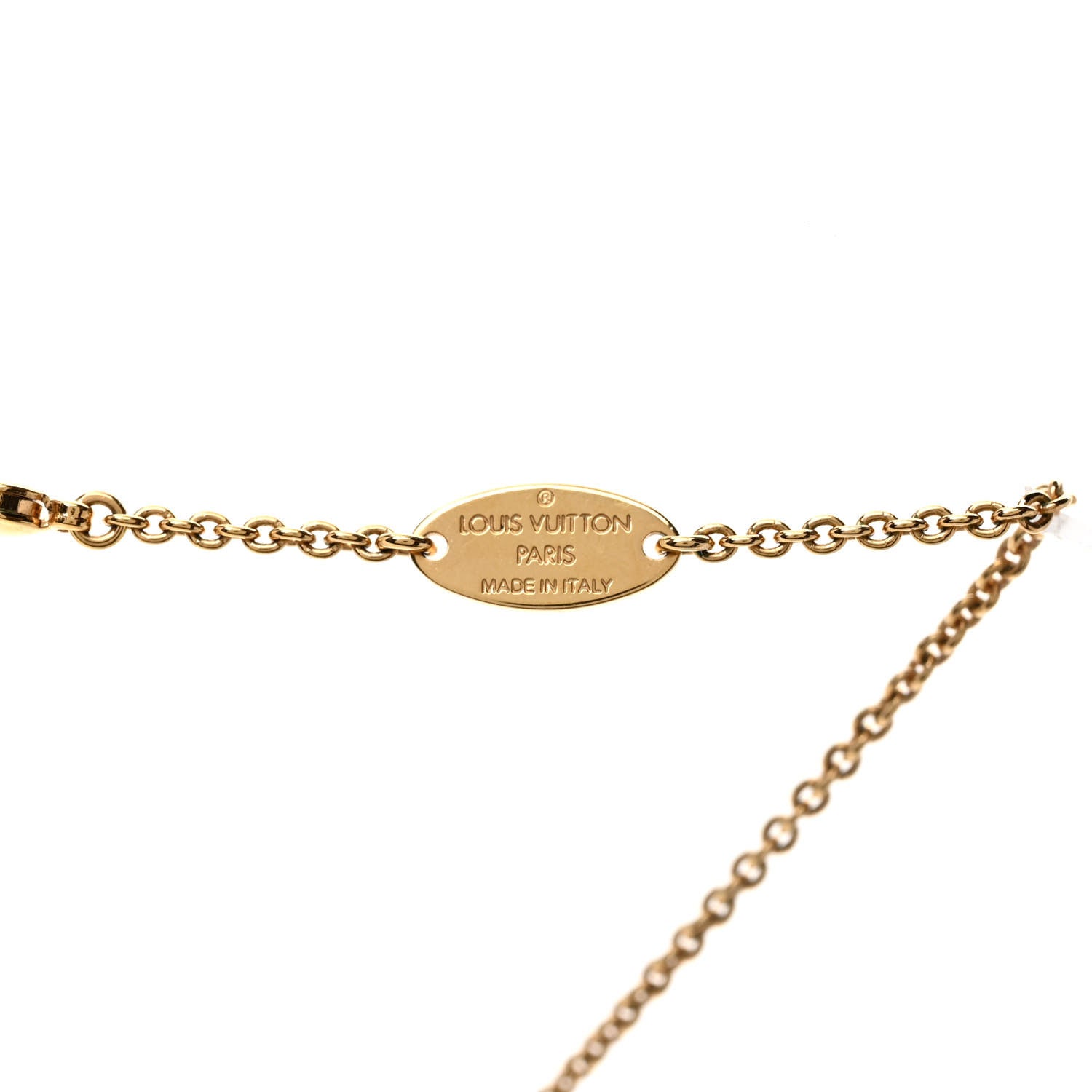 Louis Vuitton Essential V Necklace Gold 6 of 7