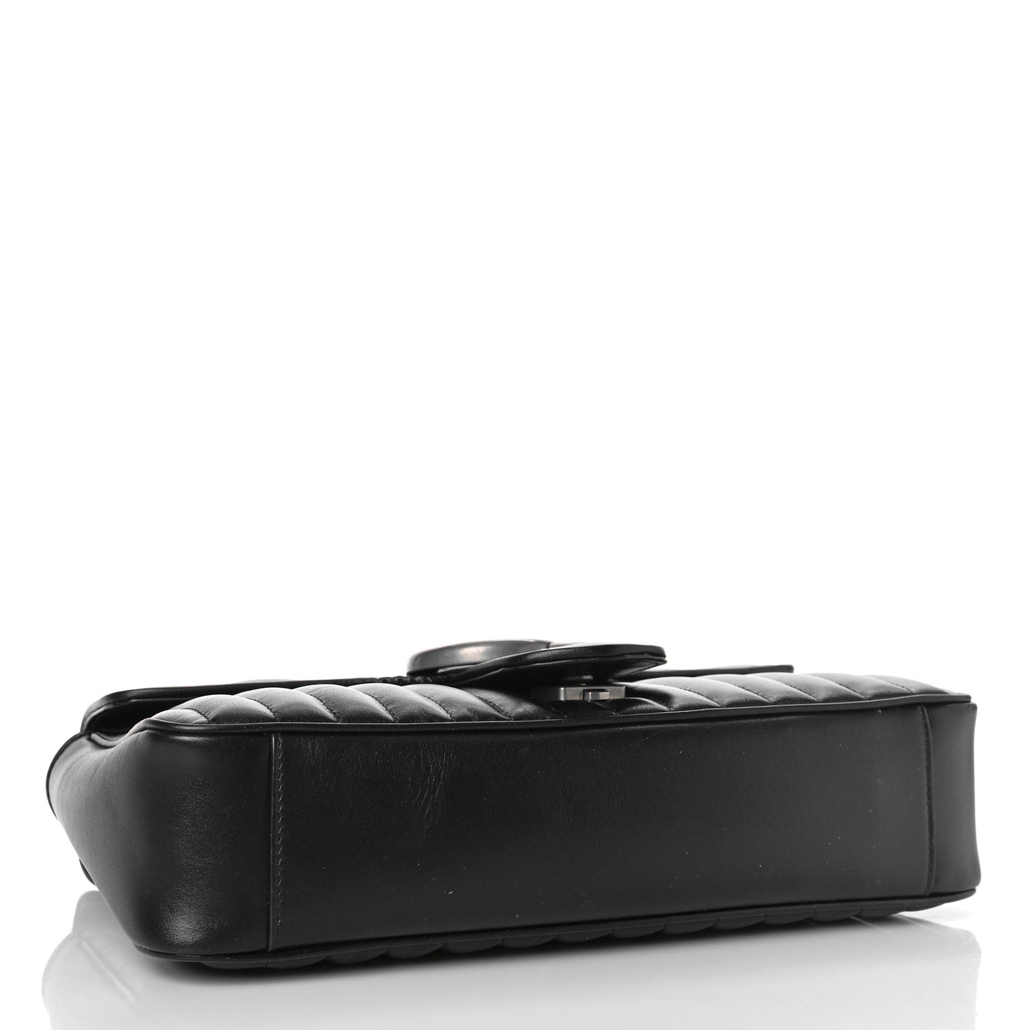 Calfskin Matelasse Aria Medium GG Marmont Shoulder Bag Black