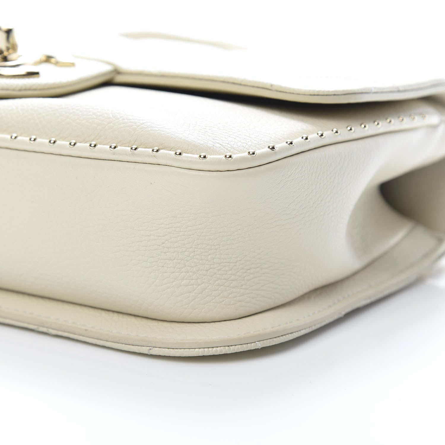 Chanel Caviar Quilted Small Studded Flap Off White 10 of 10