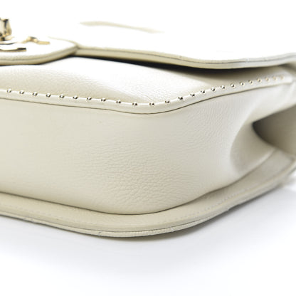Chanel Caviar Quilted Small Studded Flap Off White 10 of 10