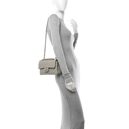 Chanel Lambskin Quilted Small Double Flap Grey 2 of 11