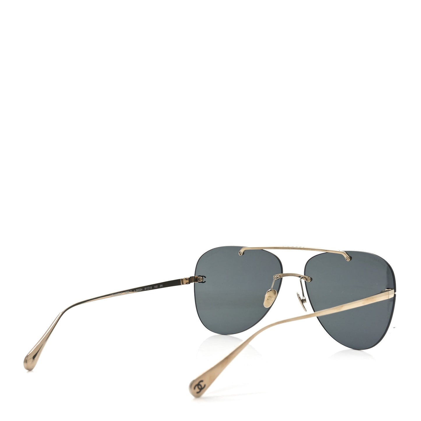 Titanium CC Pilot Aviator Sunglasses 4285-T Black Gold