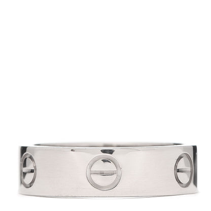 Cartier 18K White Gold 6mm LOVE Ring 59 8.75 3 of 5
