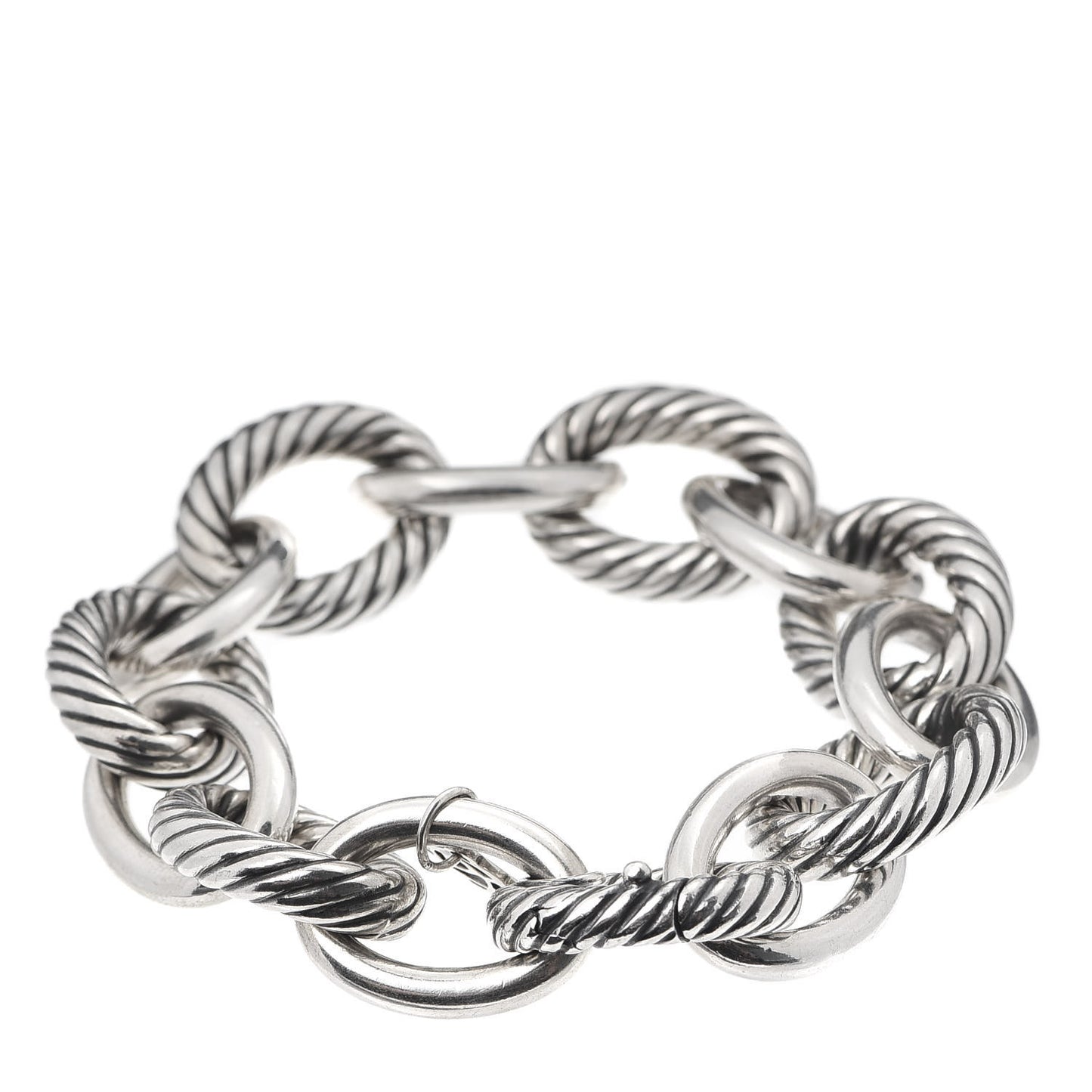 Sterling Silver 17mm Extra Large Oval Link Bracelet