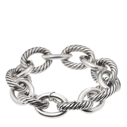 David Yurman Sterling Silver 17mm Extra Large Oval Link Bracelet 3 of 4