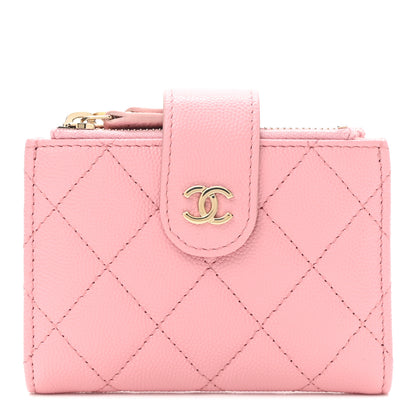 Chanel Caviar Quilted Compact Zipped Pocket Wallet Pink 1 of 8