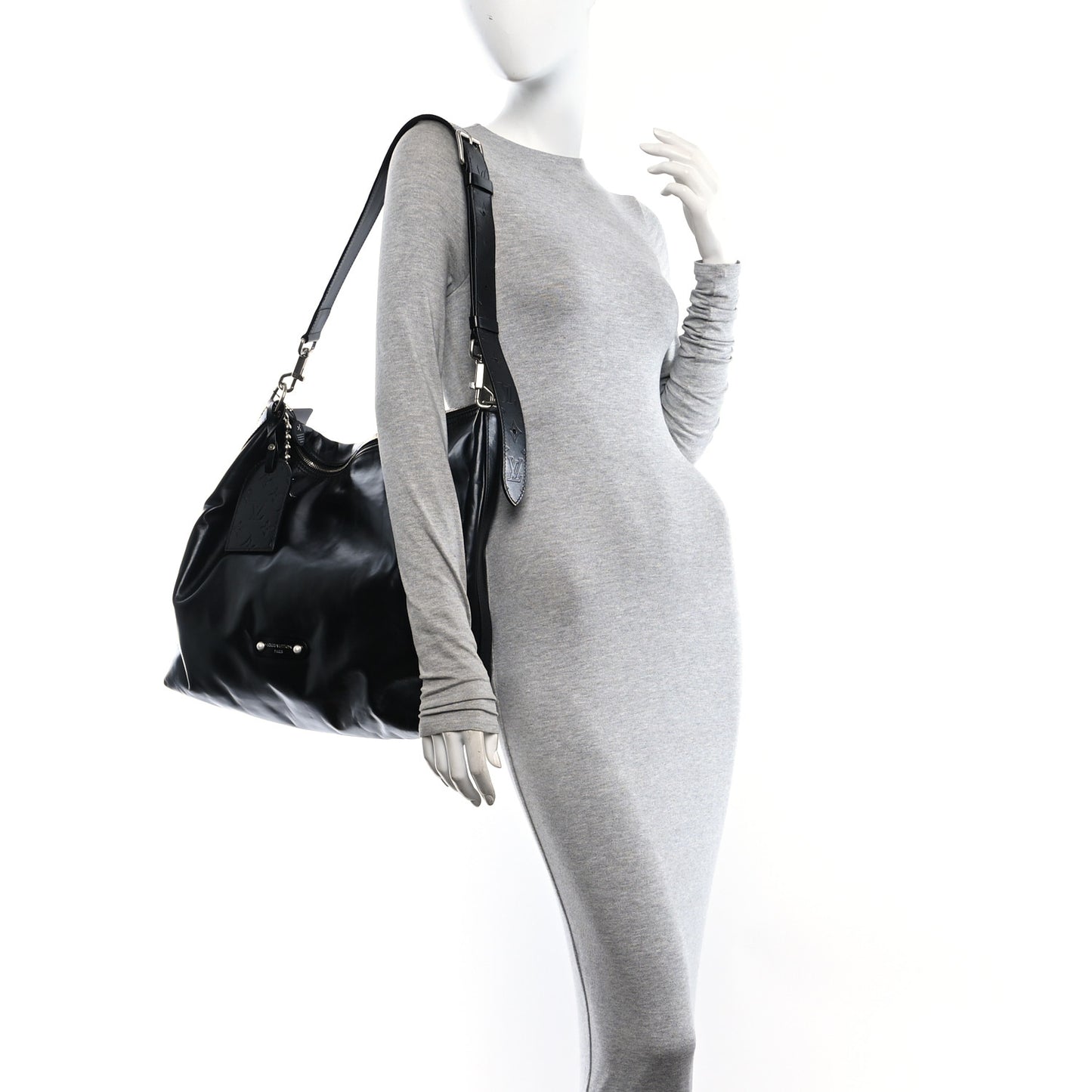 LV Night Calfskin Vagabond Hobo Black