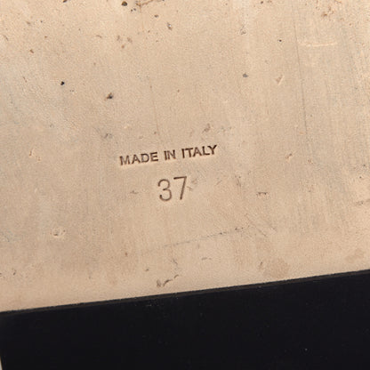 Chanel Calfskin Chain Platform Sandals 37 Black 9 of 11