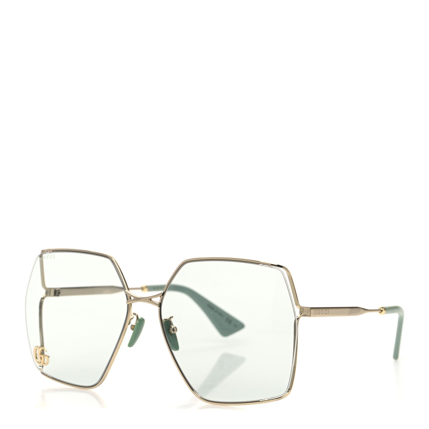Gucci Metal Sunglasses GG0817S Green 1 of 8