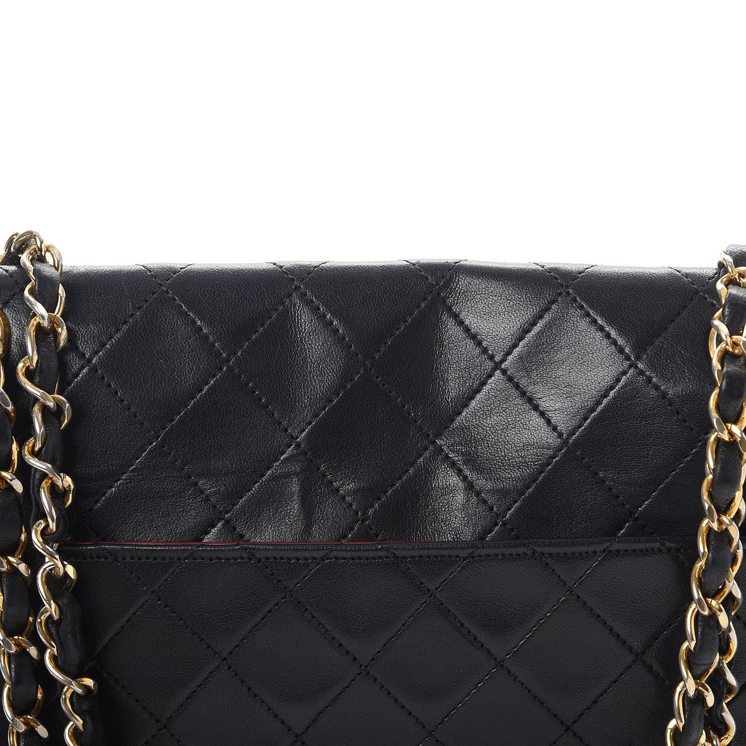Chanel Lambskin Quilted Medium Single Flap Black 12 of 15
