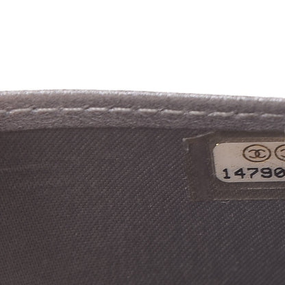 Chanel Lambskin Camellia Embossed Yen Wallet Black 9 of 15