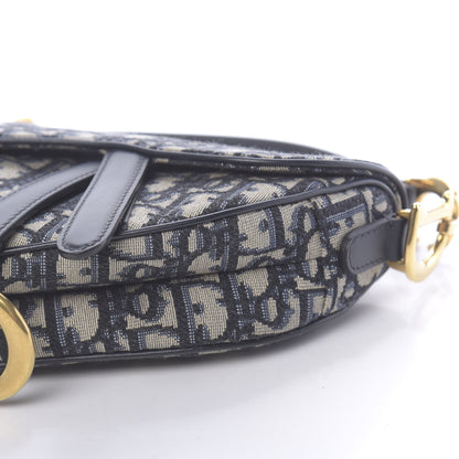 Christian Dior Oblique Mini Saddle Bag Blue 9 of 11