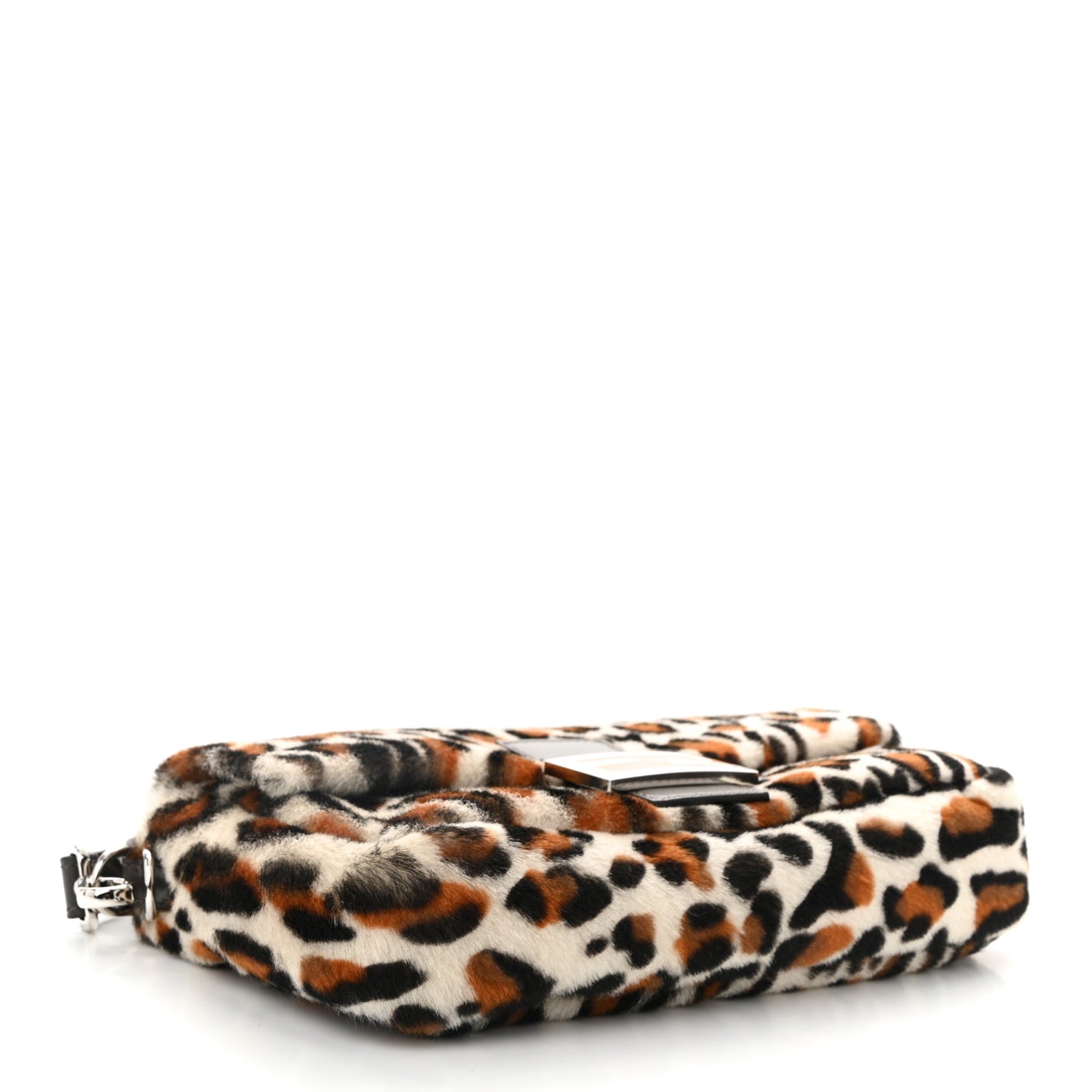 Calf Hair Leopard Print Baguette Moro