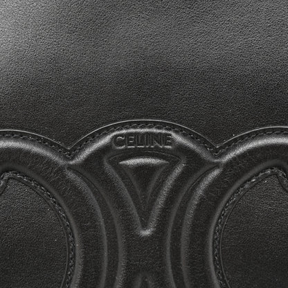 Celine Smooth Calfskin Small Cuir Triomphe Bucket Bag Black 6 of 10