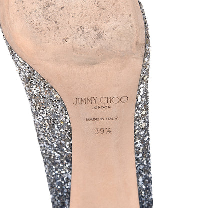 Jimmy Choo Glitter Degrade Romy 100 Pumps 39.5 Dusk Blue Silver 7 of 10