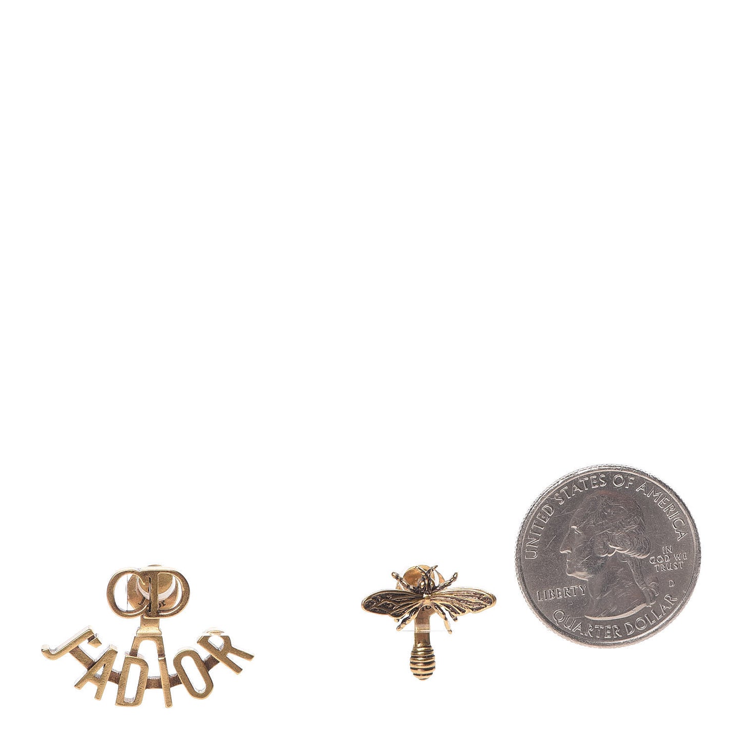 Metal J'Adior Earrings Aged Gold