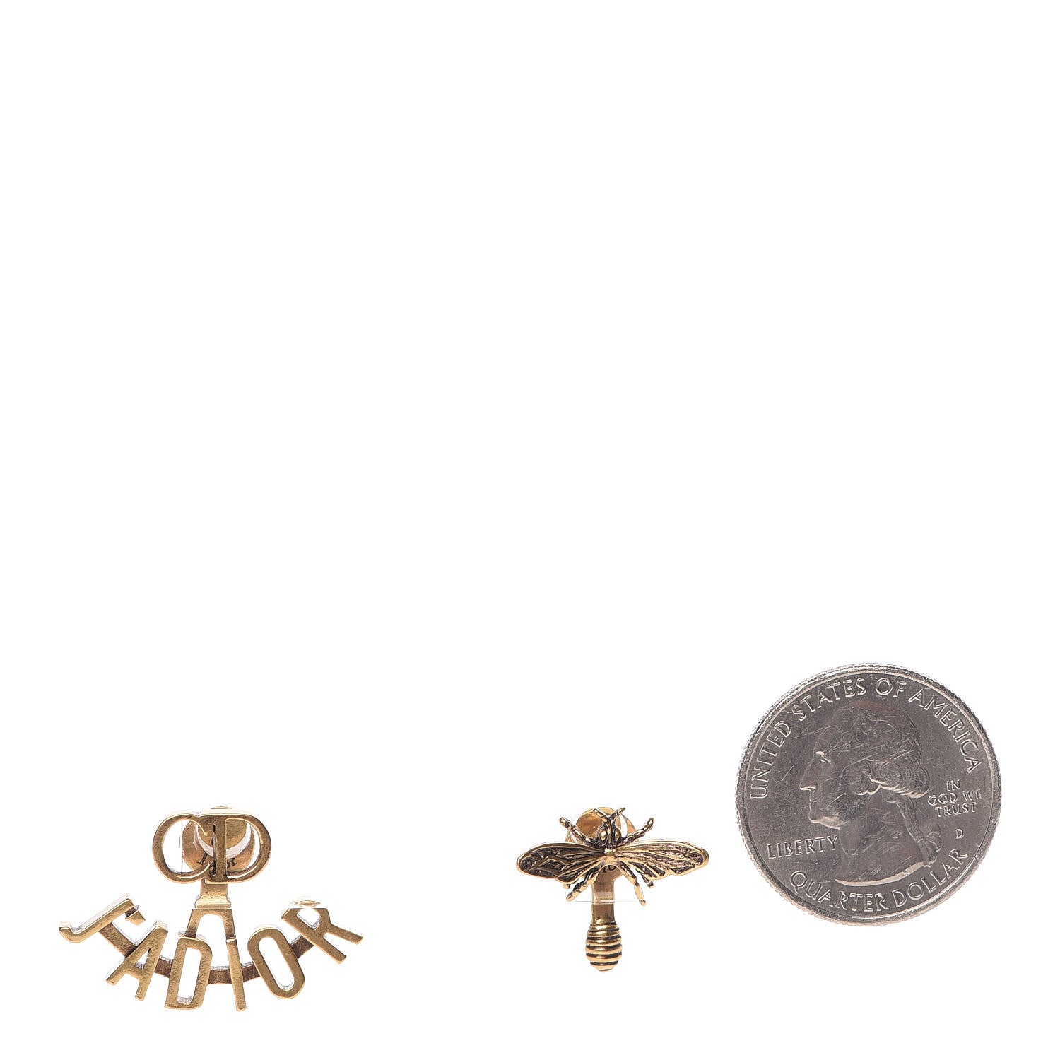 Christian Dior Metal J'Adior Earrings Aged Gold 2 of 5