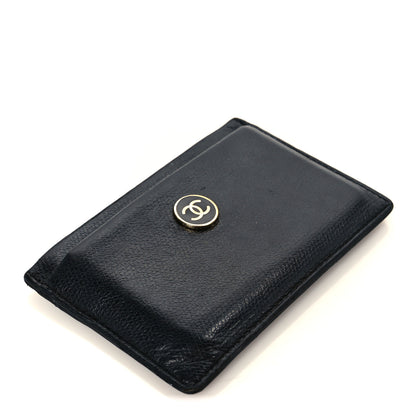 Chanel Calfskin Coco Button Card Holder Black 4 of 10