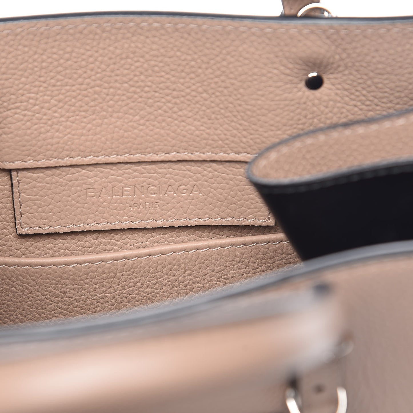 Grained Calfskin Papier Mini A4 Zip Around Tote Beige