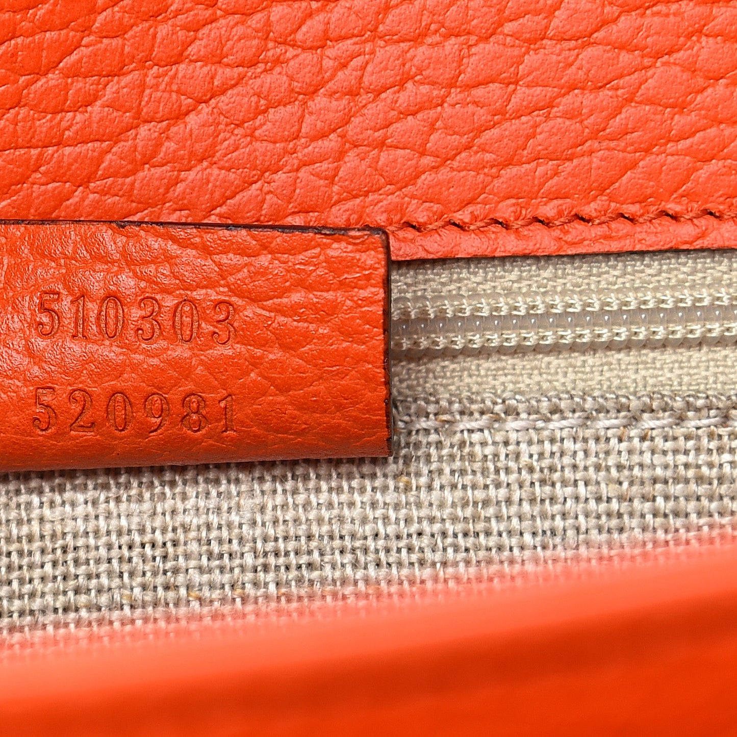 Dollar Calfskin Interlocking G Shoulder Bag Sun Orange