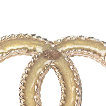 Chanel Crystal CC Brooch Light Gold 4 of 5