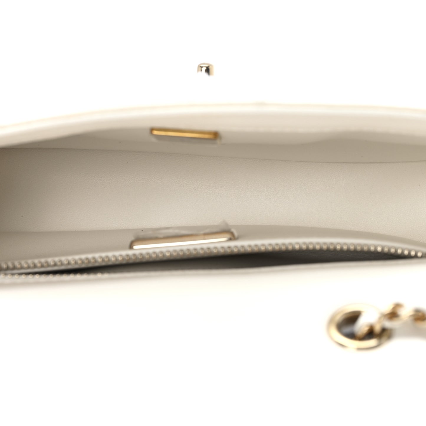 Sequin Mini Rectangular Flap White