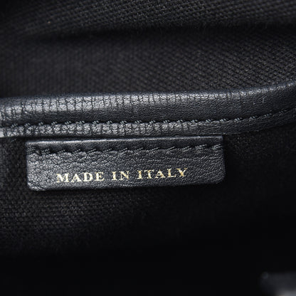 Burberry Grainy Calfskin Patchwork Medium Banner Tote Black White 7 of 22