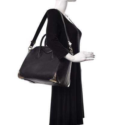 Givenchy Calfskin Metal Corners Medium Antigona Black 2 of 10