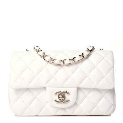 Chanel Lambskin Quilted Mini Rectangular Flap White 1 of 4
