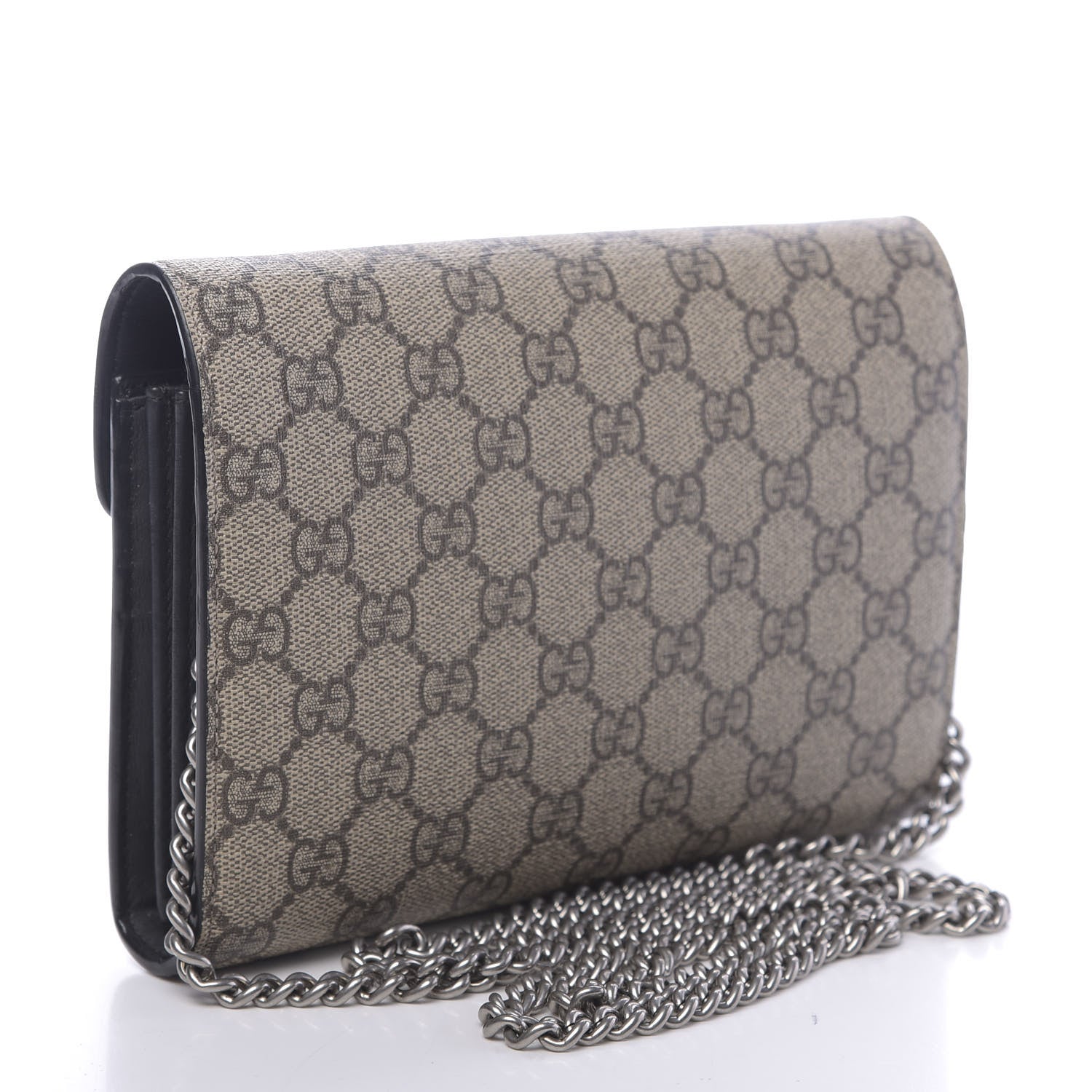 Gucci GG Supreme Monogram Mini Dionysus Chain Wallet Beige Black 3 of 13