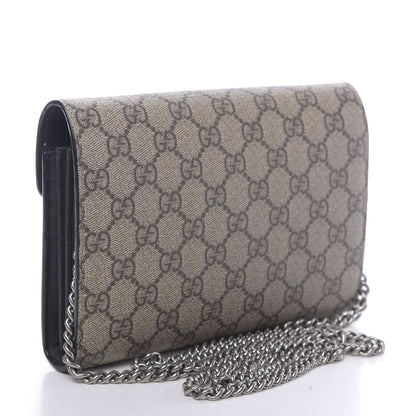 Gucci GG Supreme Monogram Mini Dionysus Chain Wallet Beige Black 3 of 13