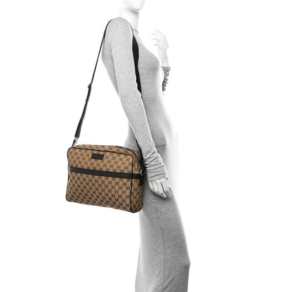 Gucci Monogram Dollar Calfskin Large Camera Case Beige Ebony Testa di Moro Marrone Scuro 2 of 13