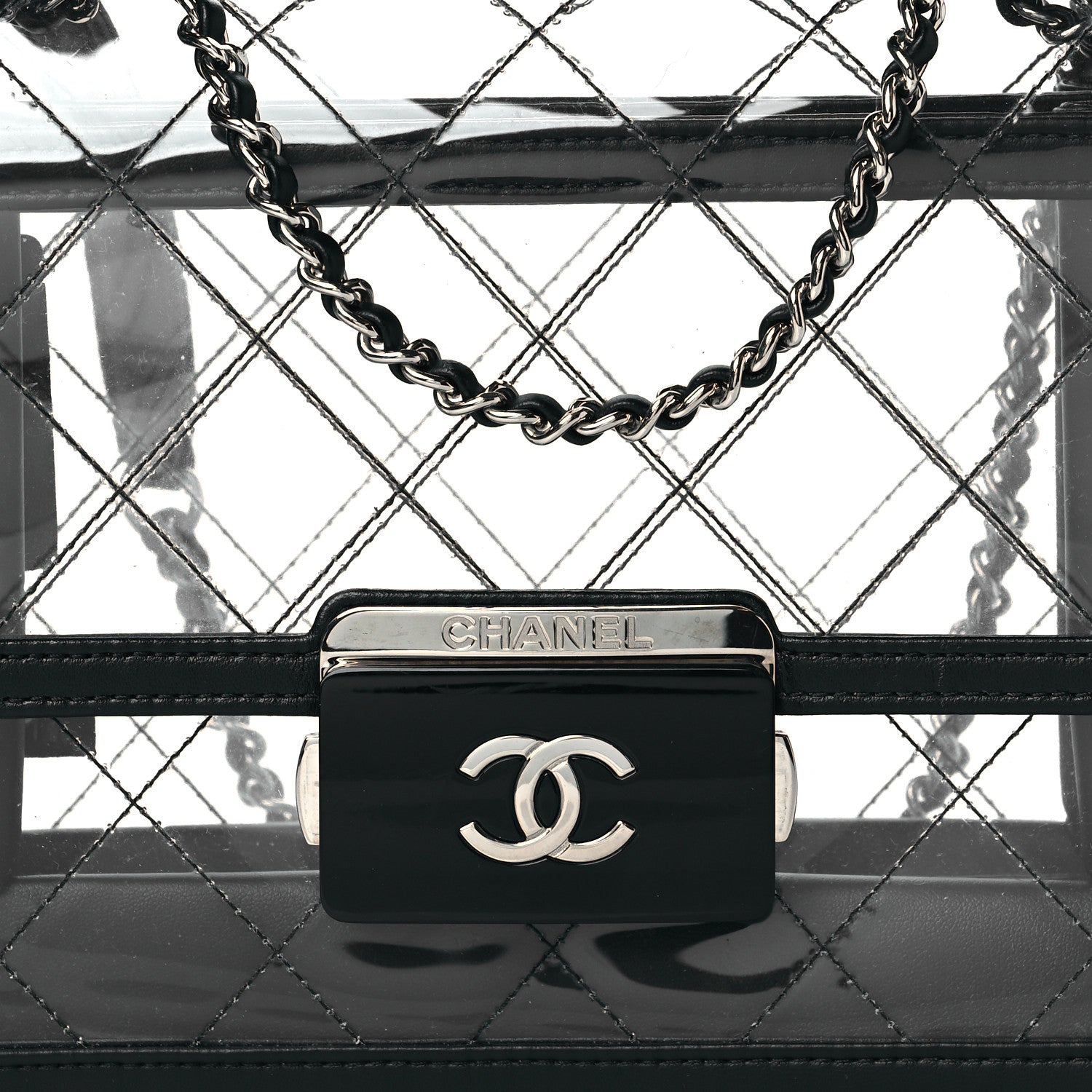 Chanel PVC Lambskin Quilted Mini Beauty Lock Flap Black 8 of 10