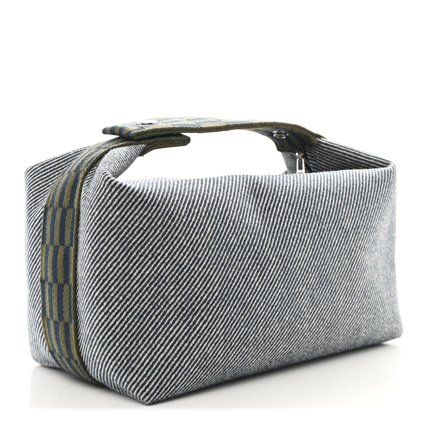 Hermes Wool Large Bride-A-Brac H Natte Pouch Bleu Abysse 3 of 9