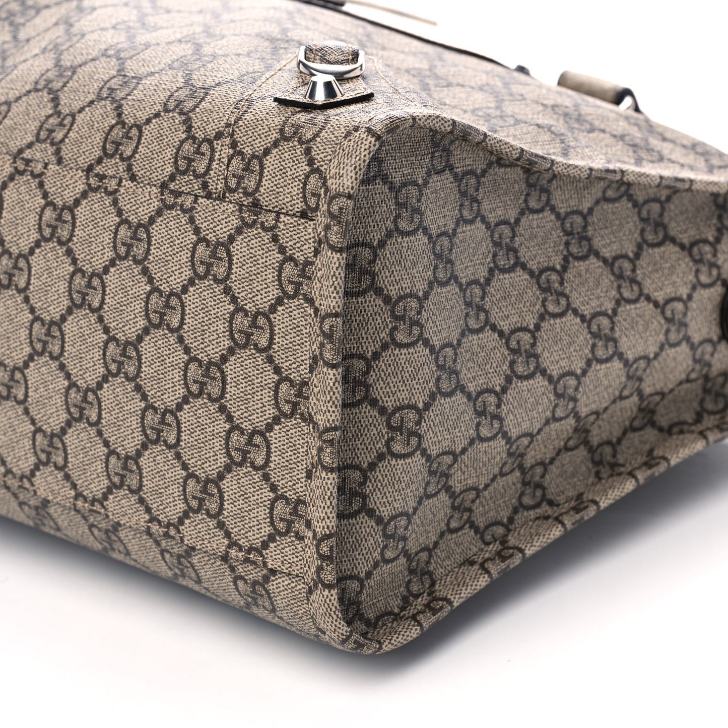 X GUCCI GG Supreme Monogram Neo Classic Silver Hardware City Beige Ebony