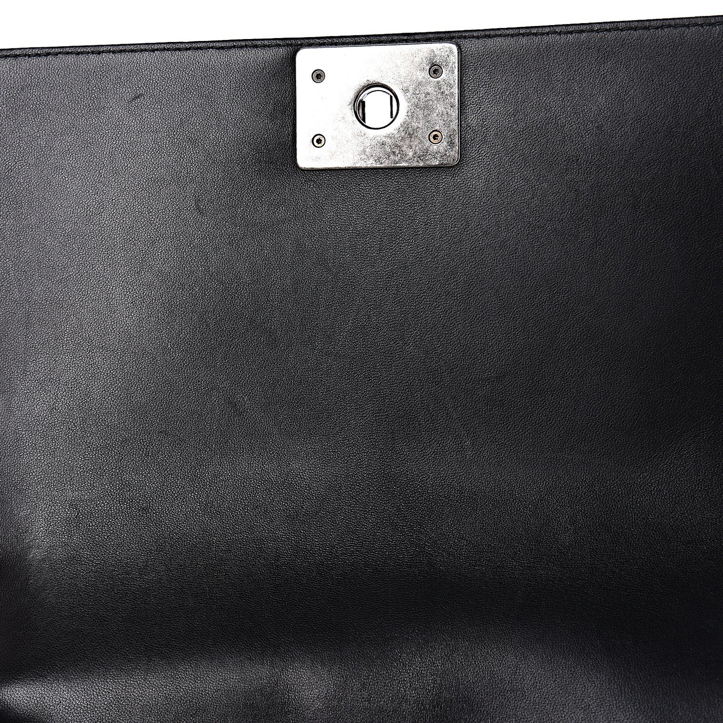 Lambskin Quilted Medium Boy Flap Black