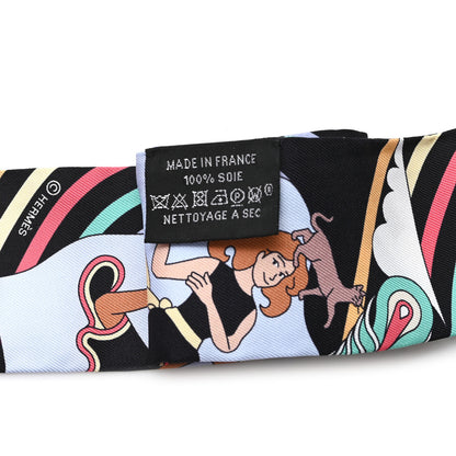 Hermes Silk Carres Volants Twilly Black Ciel Multicolor 3 of 3