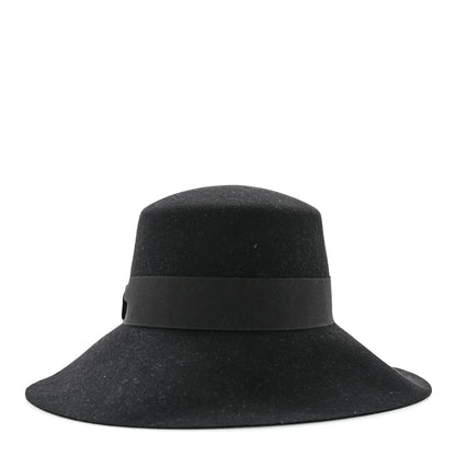 Hermes Rabbit Felt Farrah Clou de Selle Hat 56 Black 6 of 8