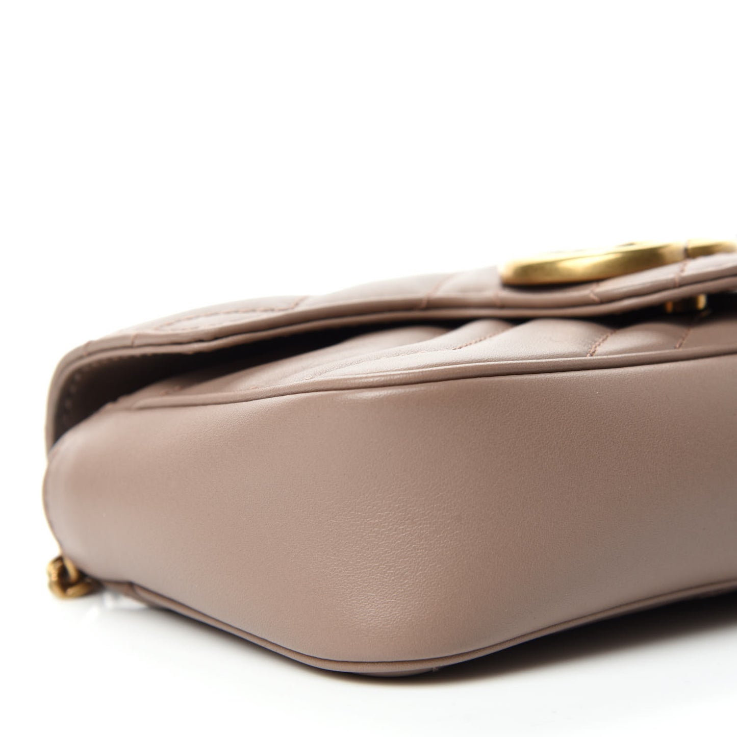 Calfskin Matelasse Super Mini GG Marmont Shoulder Bag Porcelain Rose