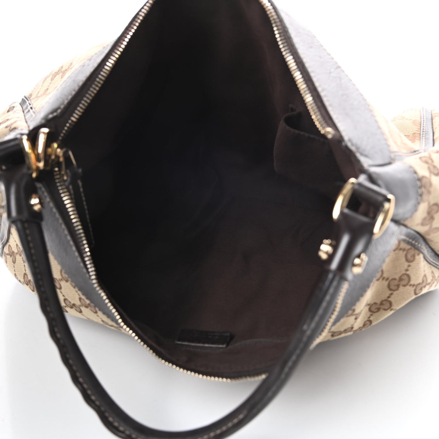 Monogram Large D Gold Hobo Dark Brown
