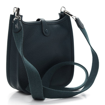 Hermes Taurillon Clemence Evelyne TPM Vert Cypress 3 of 9
