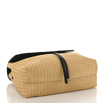 Mansur Gavriel Raffia Calfskin Lady Bag Natural Black 4 of 8