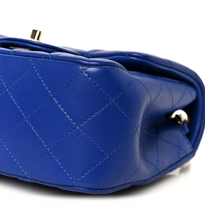 Chanel Lambskin Quilted Mini Square Flap Blue 11 of 12