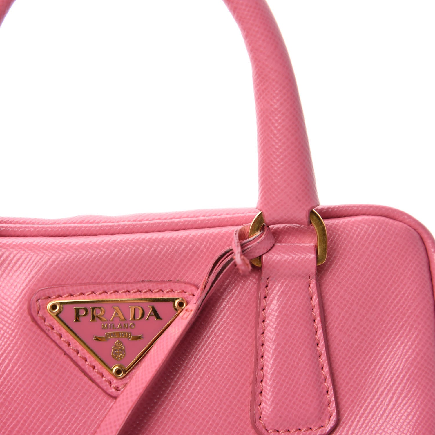 Prada Saffiano Lux Mini Top Handle Crossbody Geranio 8 of 12