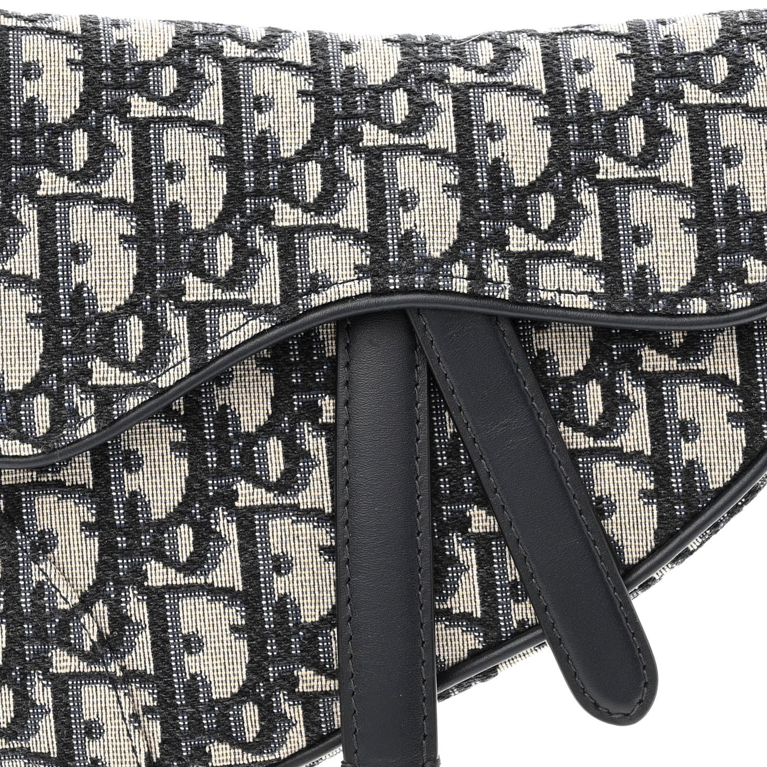 Christian Dior Oblique Mini Saddle Bag Blue 7 of 9