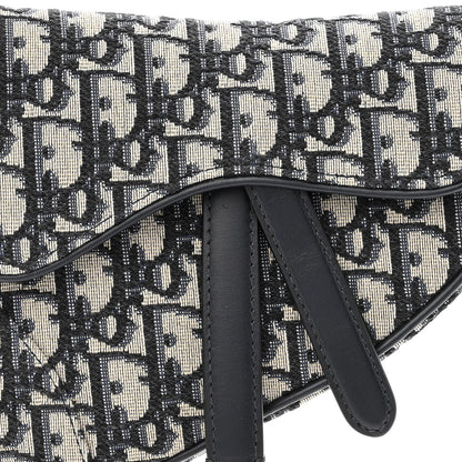 Christian Dior Oblique Mini Saddle Bag Blue 7 of 9