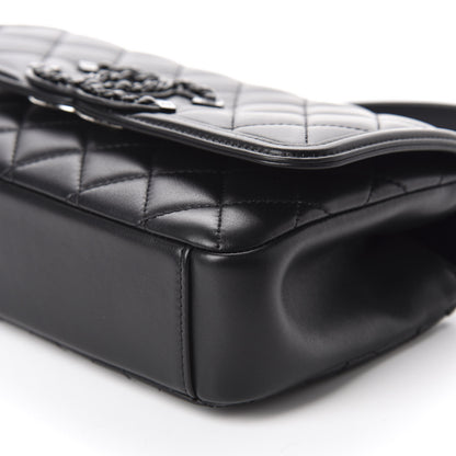 Chanel Lambskin Quilted Small CC Filigree Flap Black 7 of 11