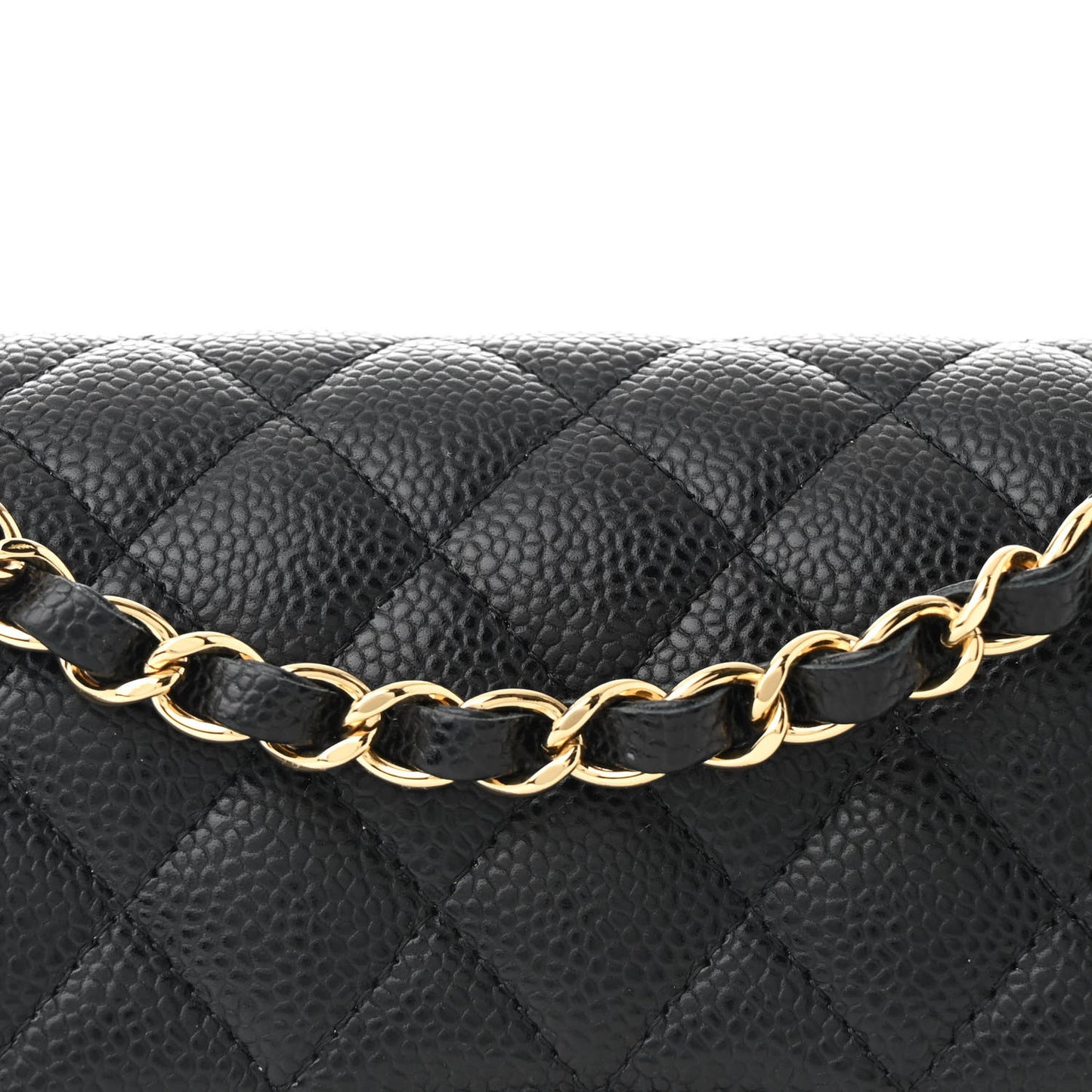 Caviar Quilted Small Double Flap Black