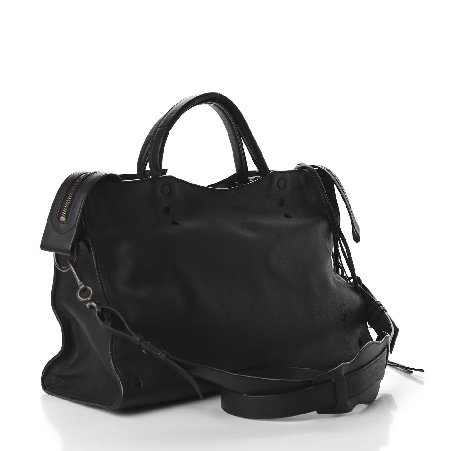 Veau Soyeux Perforated Blackout Hardware City Black