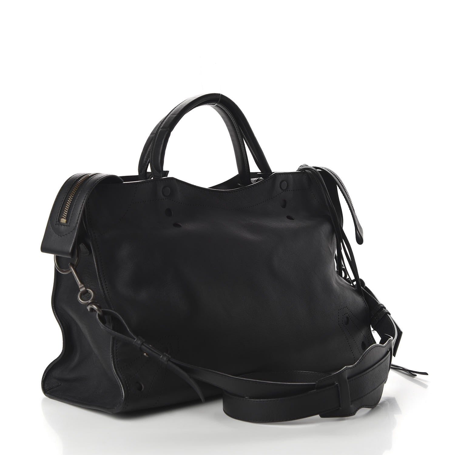 Balenciaga Veau Soyeux Perforated Blackout Hardware City Black 3 of 11